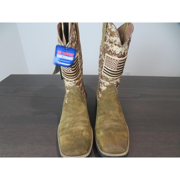 Ariat Sport Patriot Boots Mens Size 12 EE Wide Suede Camo American Flag 10019959 - Picture 3 of 11
